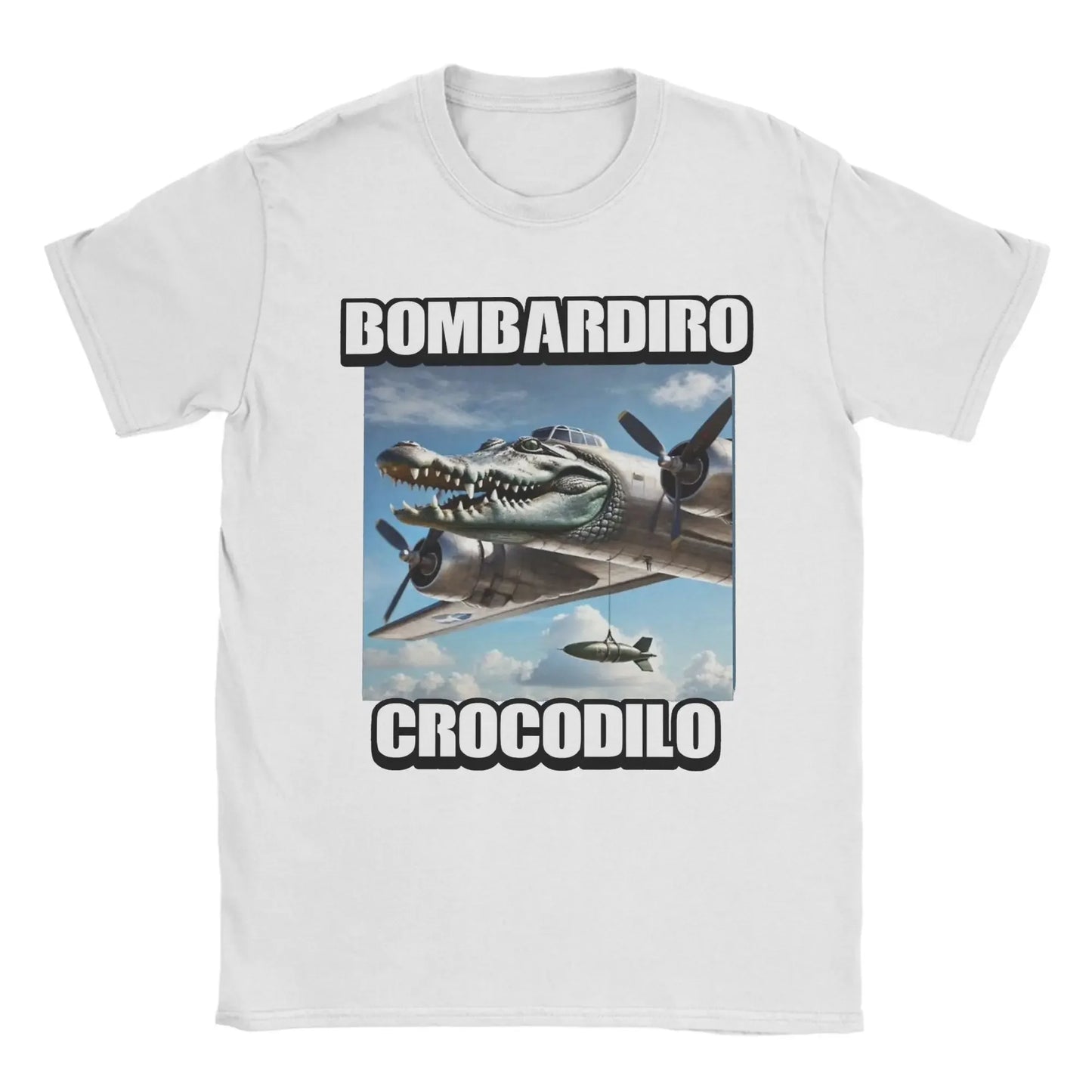 Women Print Bombardiro Crocodilo Crocodile Plane Bomber T Shirt Tee Women T-shirts Clothes Graphic T Shirts