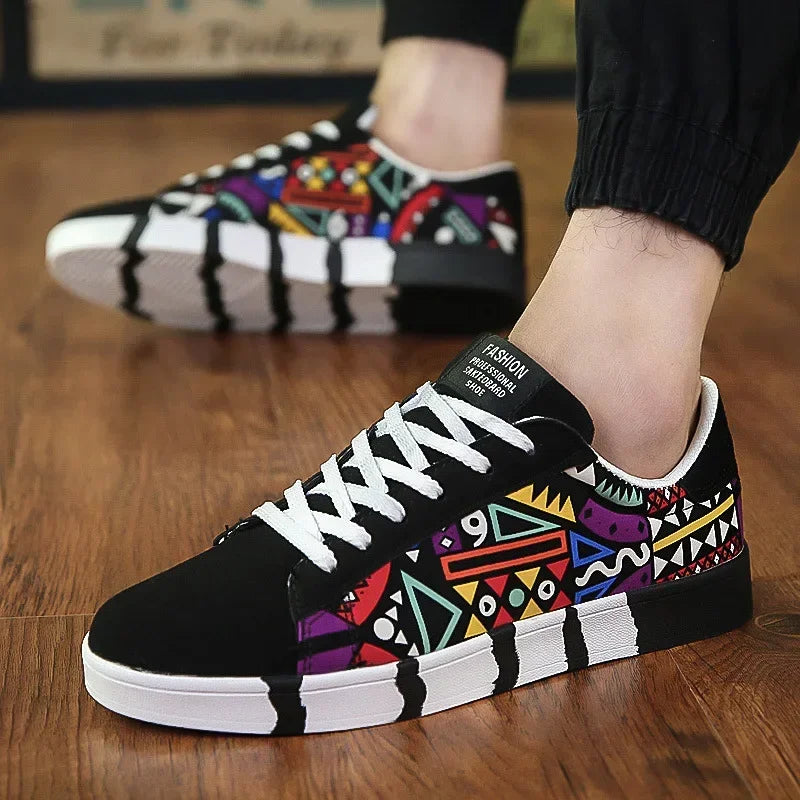 Zapatillas Hombre Casual Shoes for Men Fashion New Printing Sneakers Comfort Flat Vulcanized Shoes Dropshipping Tenis Masculino