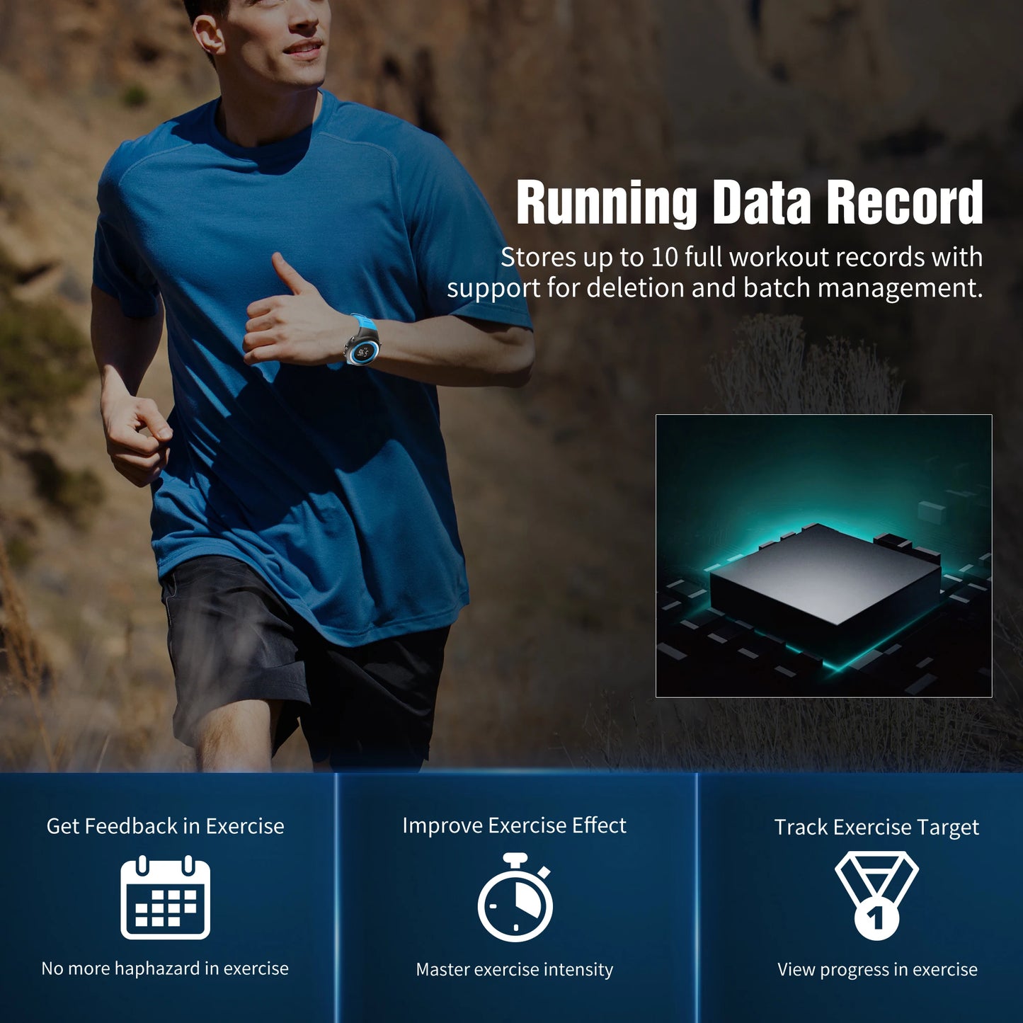 Best Selling EZON T031 GPS Running Sports Watch Sport Outdoor Waterproof Digital Watch Speed Distance Calorie Counter Men Watch