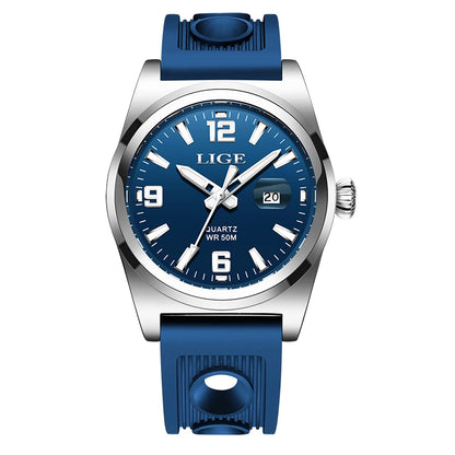 LIGE Man Watch Fashion Military Sport Quartz Calendar Watches for Men Waterproof Luminous Business Male Clock Relogio Masculino