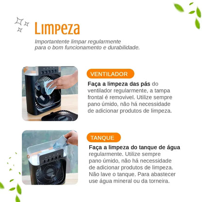 Portable Humidifier Fan AIr Conditioner Mini Fan Water-cooled Silent Air Cooler Air Adjustment For Office Household 3 Speed Fan