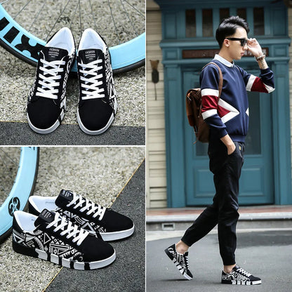 Zapatillas Hombre Casual Shoes for Men Fashion New Printing Sneakers Comfort Flat Vulcanized Shoes Dropshipping Tenis Masculino