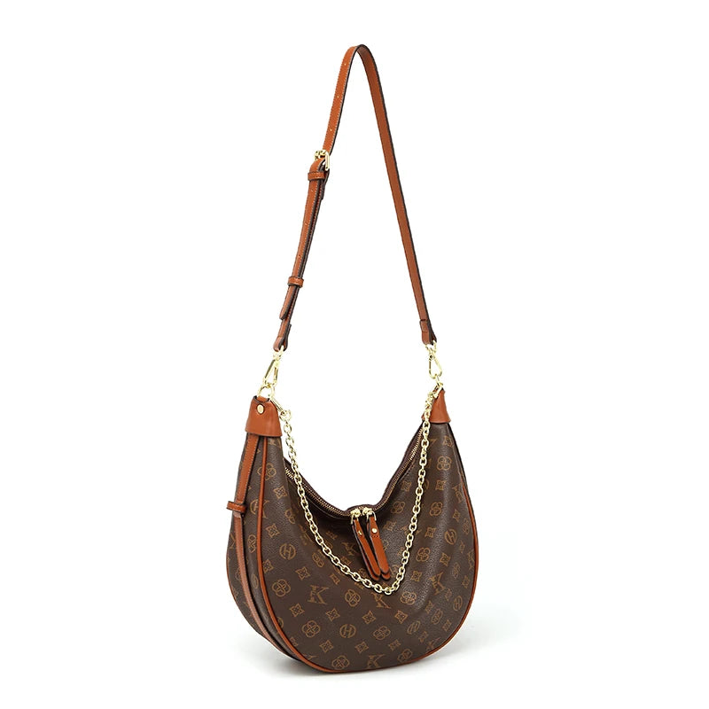 Mkf Genuine Crescent Bag 2025 New Presbyopic Large Capacity High-End Original Accessible Luxury Fashion Single Shoulder Crossbody Armpit Bag