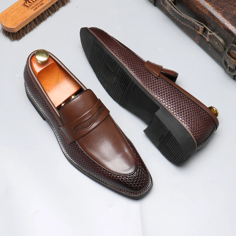 Men's Casual Business Shoes Mens Classic British Style Penny Loafers Moccasins Fashion Party Wedding Flats for Men