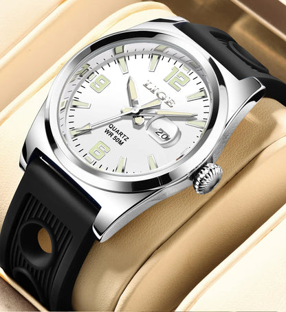 LIGE Man Watch Fashion Military Sport Quartz Calendar Watches for Men Waterproof Luminous Business Male Clock Relogio Masculino