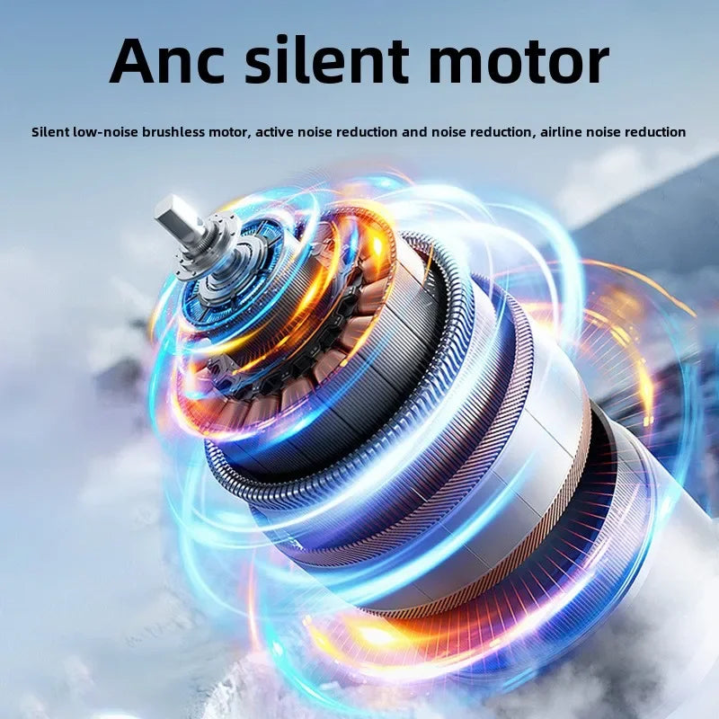 Ice compress high-speed cooling fan handheld fans USB Rechargeable portable mini fan LED Digital Display, Travel,Camping,Outdoor