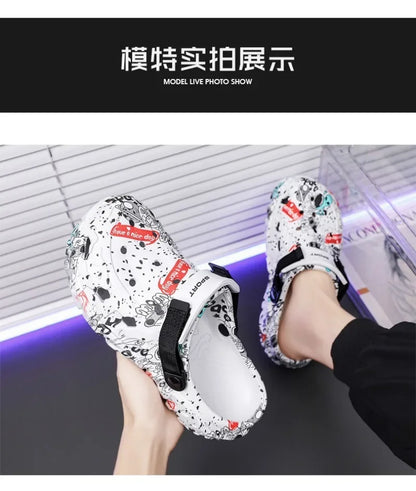 Plus Size 46 47 Men's Summer Clogs Sandals Eva Slippers Men Fashion New Flat Sandals Men Women Leisure Slides Men Casual Shoes