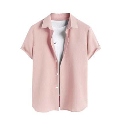 2025 Male Clothes Simple Stripes 3d Hawaiian Shirt Men Clothes Loose Breathable Men's Shirts Summer Male Shirts Short Sleeve