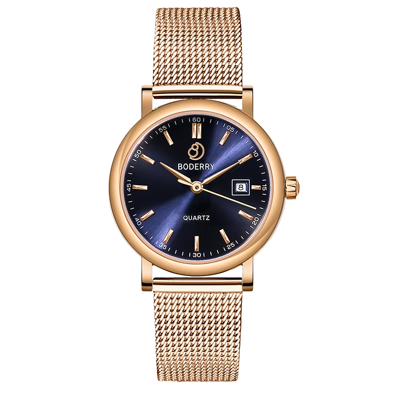 Boderry Women Swiss Quartz Luxury Watches Top Brand Business Elegant Ladies Watch Female Wristwatch Clock Reloj Mujer