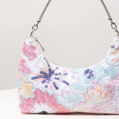 Floral Bag，Bridal Patry，Sequin Bag，Premium Style  Shoulder Bag For Women，Prom Accessories，Wedding Items，Bag For Women Elegant