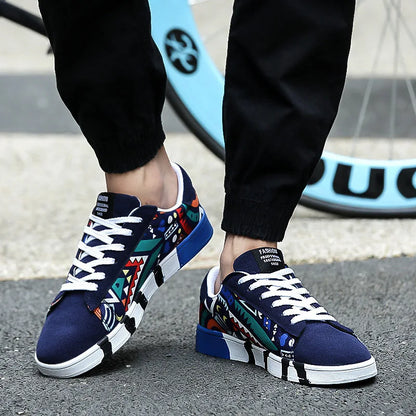 Zapatillas Hombre Casual Shoes for Men Fashion New Printing Sneakers Comfort Flat Vulcanized Shoes Dropshipping Tenis Masculino