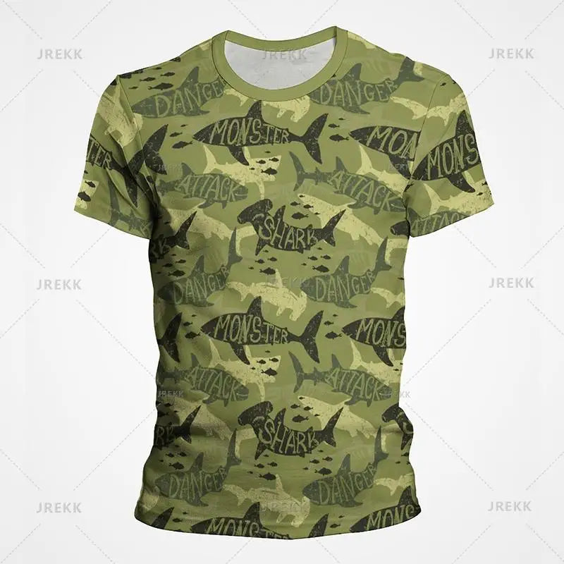 Camouflage T-Shirt Men Clothes Outdoor Fashion Casual O Neck Short Sleeve Tee Summer Streetwear Oversized Sport Military T Shirt
