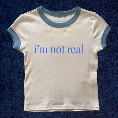 Letter Print T-Shirt Y2k Harajuku Summer Casual Short Sleeve Gothic Slim Crop Top Vintage Women Streetwear Sexy Grunge Fairy Tee