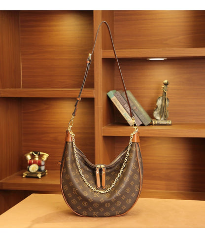 Mkf Genuine Crescent Bag 2025 New Presbyopic Large Capacity High-End Original Accessible Luxury Fashion Single Shoulder Crossbody Armpit Bag