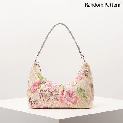 Floral Bag，Bridal Patry，Sequin Bag，Premium Style  Shoulder Bag For Women，Prom Accessories，Wedding Items，Bag For Women Elegant