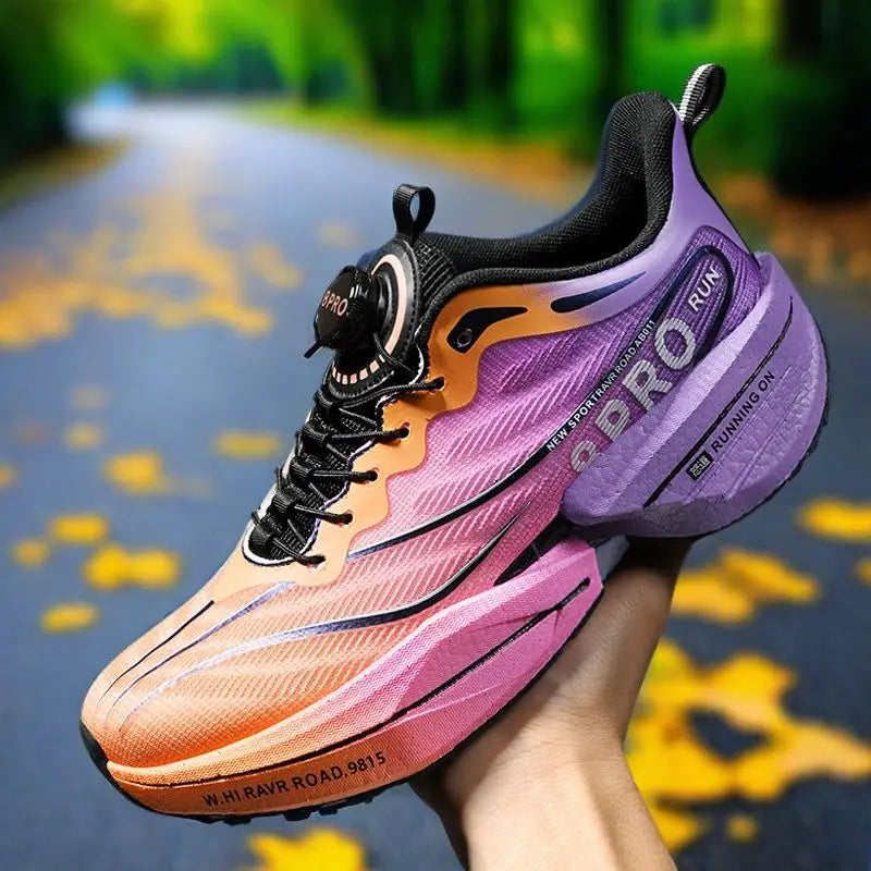 Marathon Carbon Plate Air Cushion Men Sports Running Shoes Breathable Lightweight Women's Comfortable Athletic Nonskid Sneakers