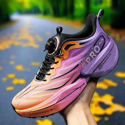 Marathon Carbon Plate Air Cushion Men Sports Running Shoes Breathable Lightweight Women's Comfortable Athletic Nonskid Sneakers