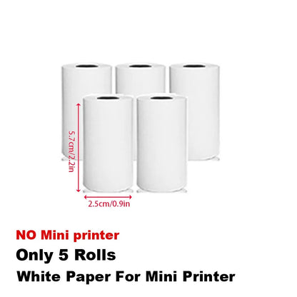 Mini Pocket Printer, Wireless BT Connection Thermal Printer For Photos Receipts Notes Memo Label Portable Inkless Gift Printer