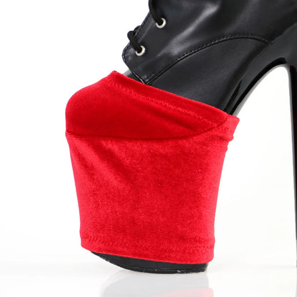 20cm waterproof platform protector shoe cover 17cm stripper high heels pole dancing shoes sandals black knee protector 6 8inch