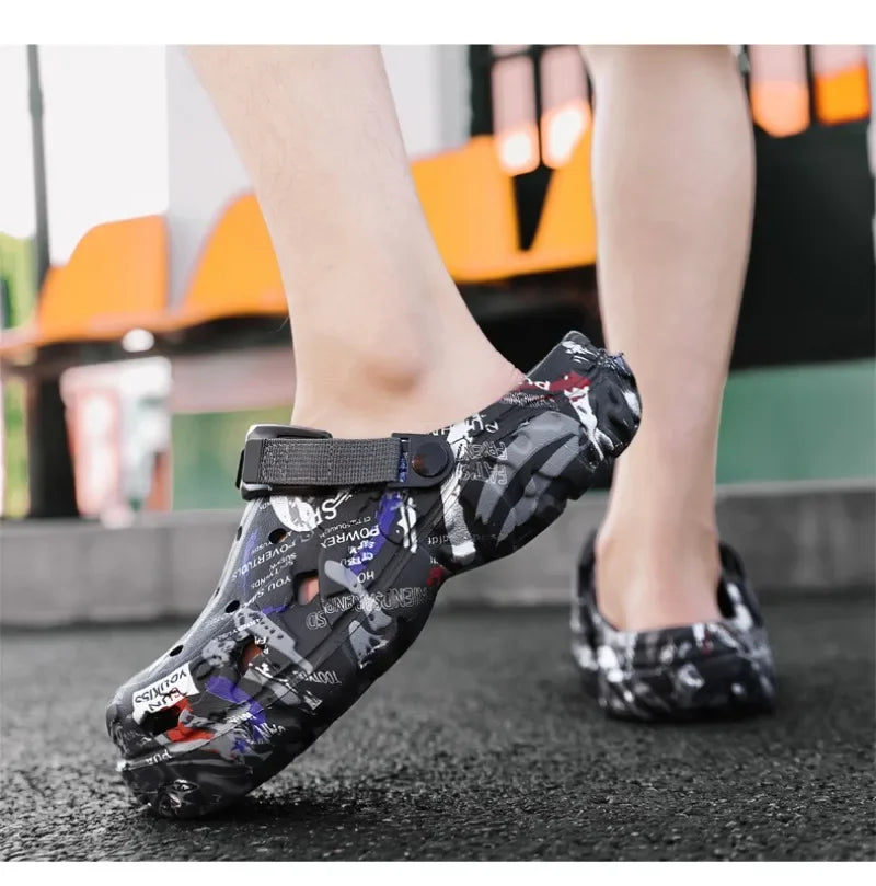 Plus Size 46 47 Men's Summer Clogs Sandals Eva Slippers Men Fashion New Flat Sandals Men Women Leisure Slides Men Casual Shoes