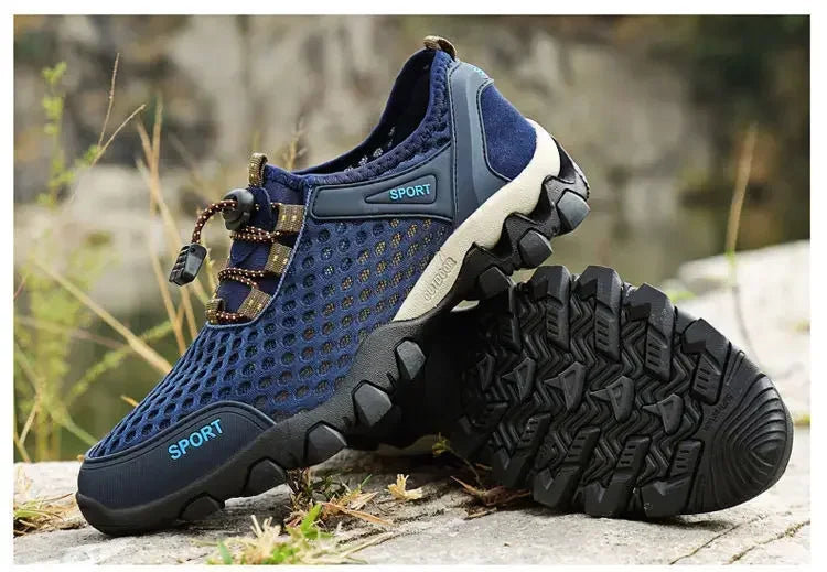 Men's Fishing Shoes Summer Casual Wading Shoes Thick-soled Non-slip Hiking Shoes for Men Breathable Tenis Barefoot Sneakers