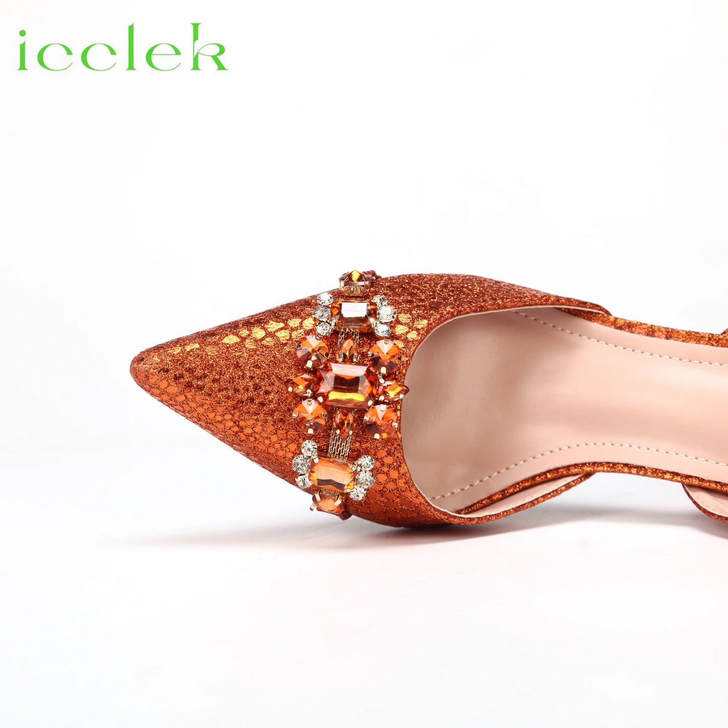 New Arrivals Special Design Pink Color African Women Shoes and Bag Set Pointed Toe Sandals for Wedding Party