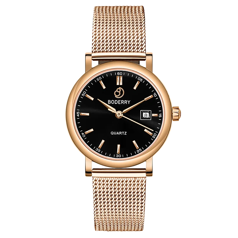 Boderry Women Swiss Quartz Luxury Watches Top Brand Business Elegant Ladies Watch Female Wristwatch Clock Reloj Mujer