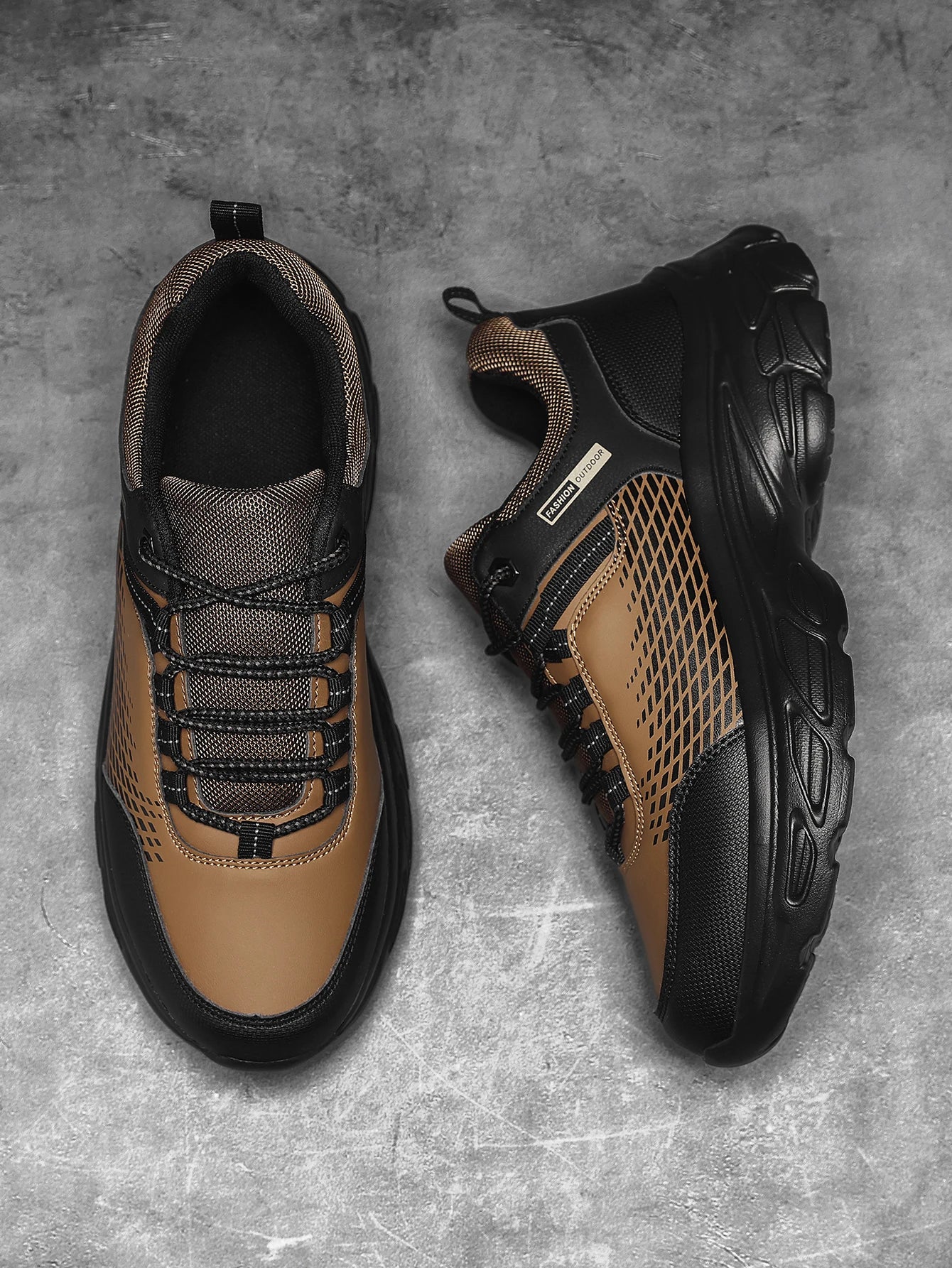 Men's Hiking Shoes Outdoor Trainers Lace-Up Climbing Shoes Men Trekking Sneakers Anti-Slip Hunting Sneakers