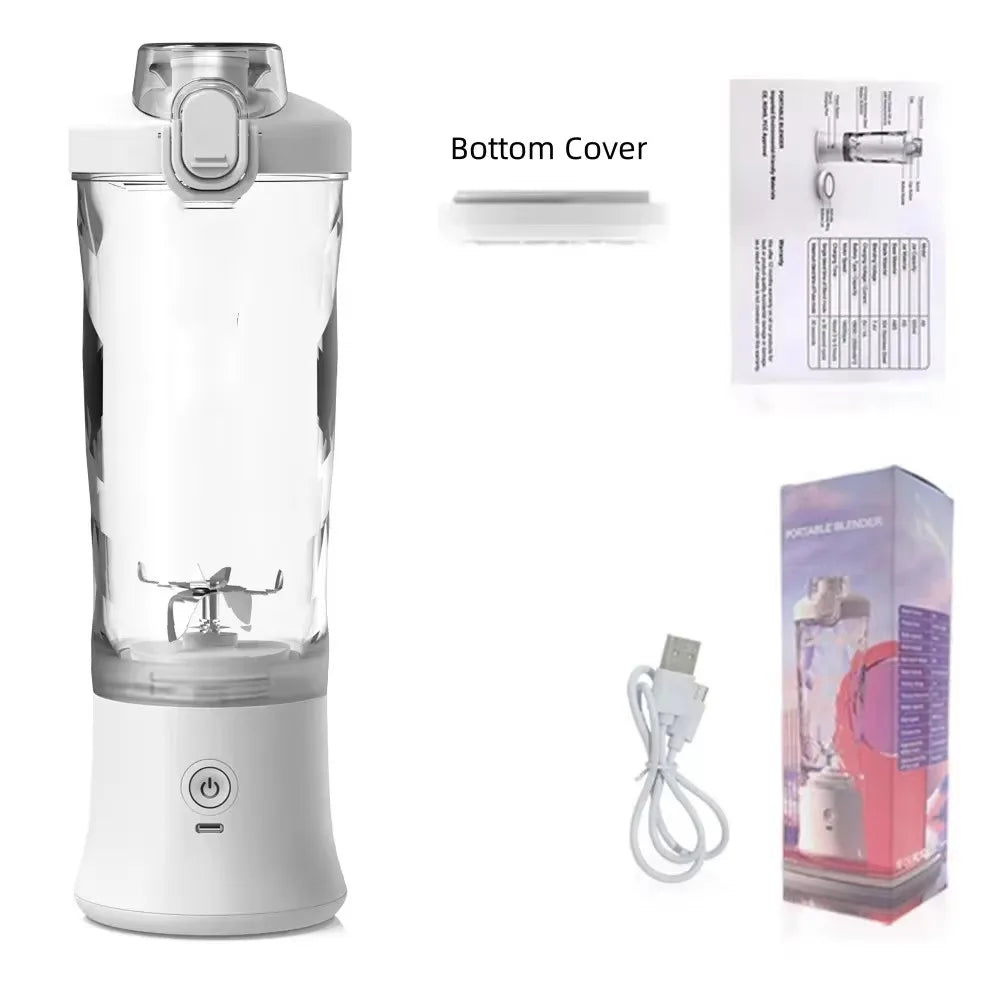 Mini Portable Blender Electric Fruit Juicer Smoothie Orange Fresh Juice Blender Multifunction Rechargeable Portable Juicer Mixer